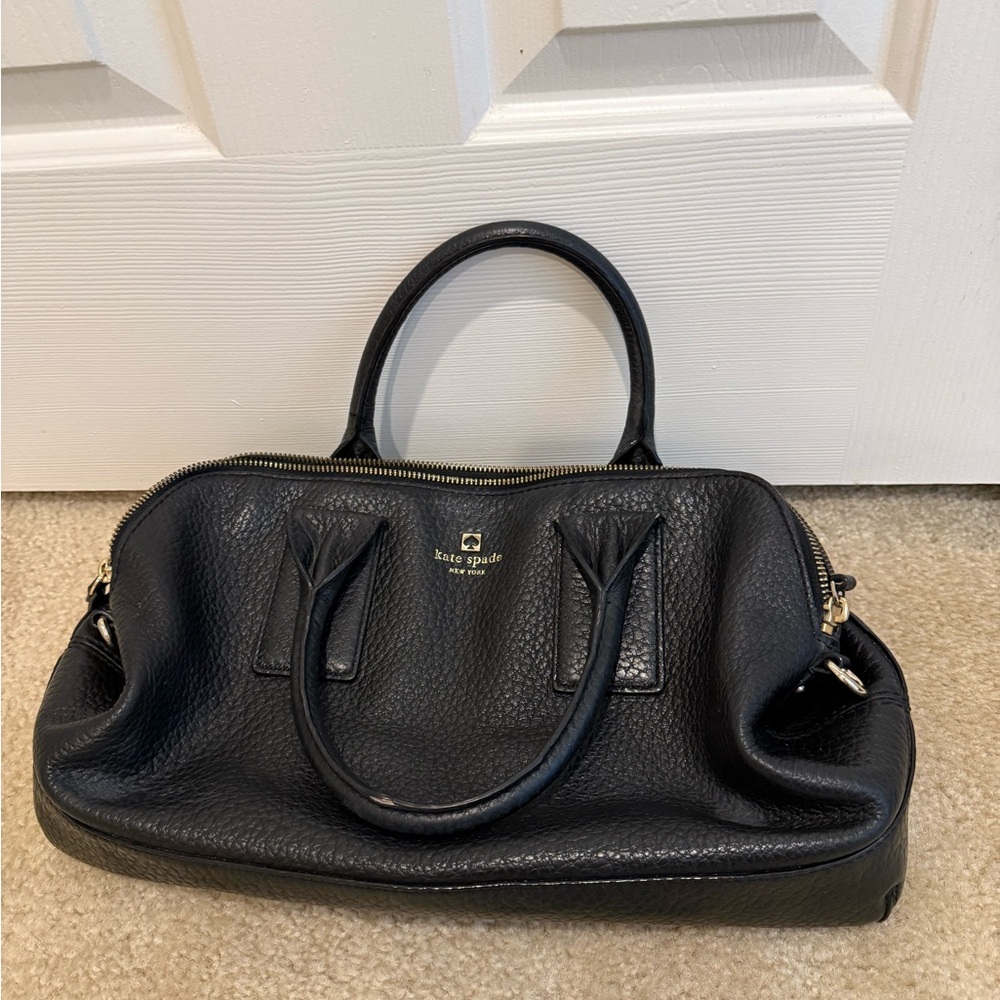 Kate Spade Black Pebbled Satchel